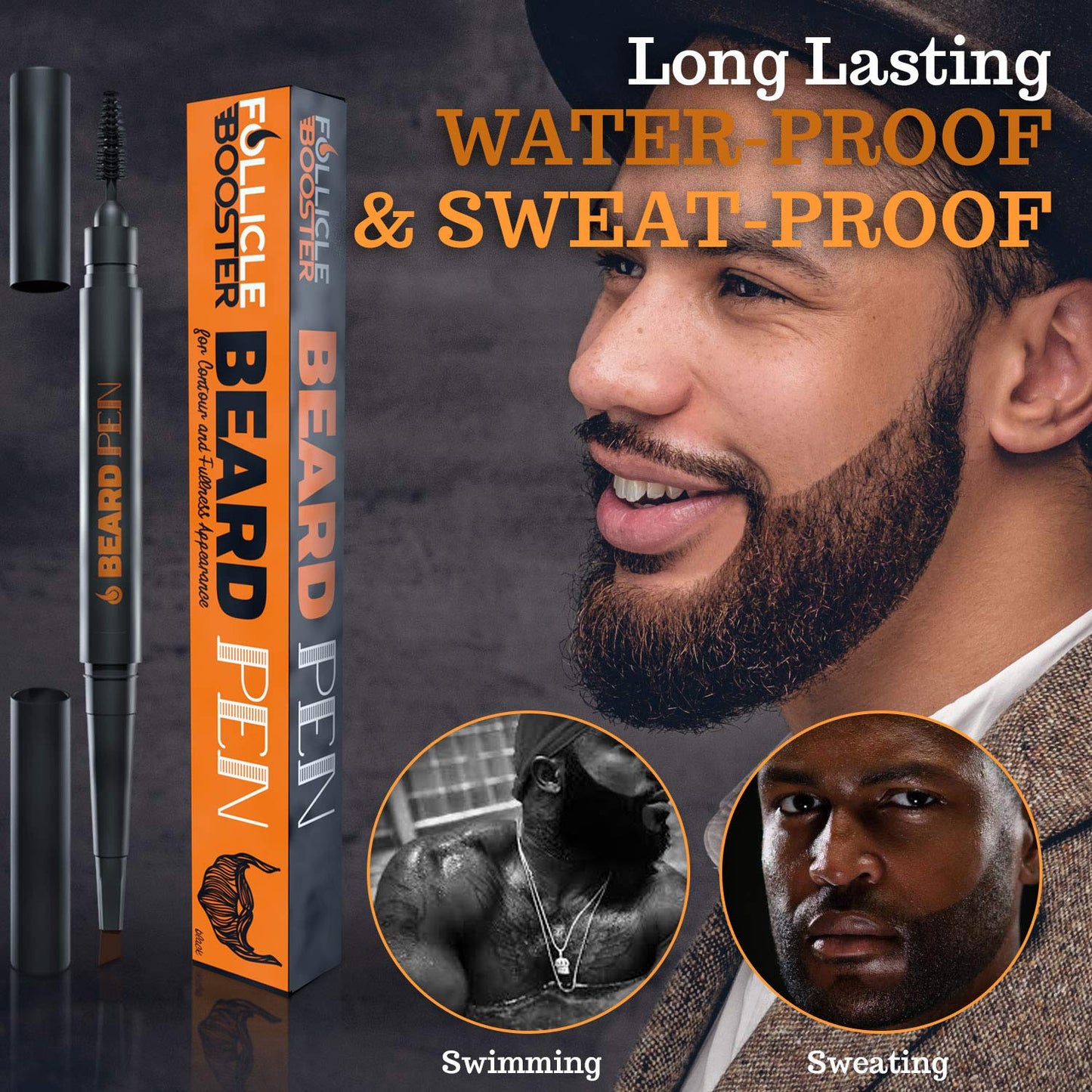 Beard Growth Pen & Brush - Follicle Booster