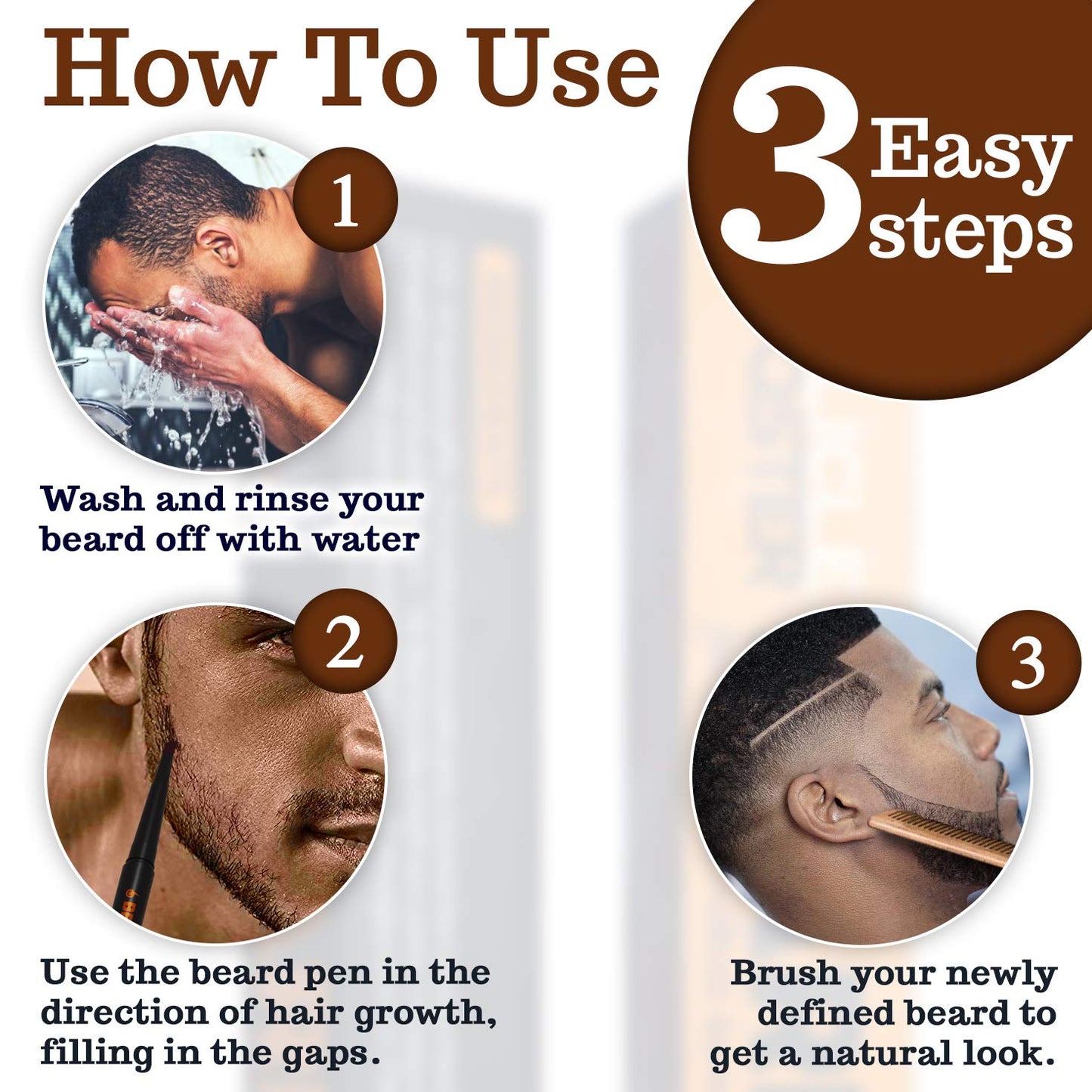Beard Growth Pen & Brush - Follicle Booster