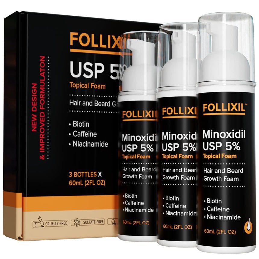 Follixil 5% Minoxidil - Foam - Follicle Booster