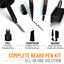 FOLLICLE BOOSTER Beard Pen Filler Styling Kit for Men - 3 - in - 1 Filling Set with 4 - Tip Fork, Normal Pencil, and Brush - Waterproof, Sweatproof & All - Day Hold - Follicle Booster