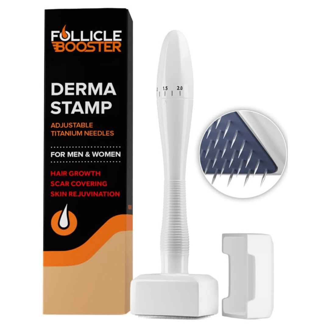Adjustable Derma Stamp with Titanium Needles - Follicle Booster