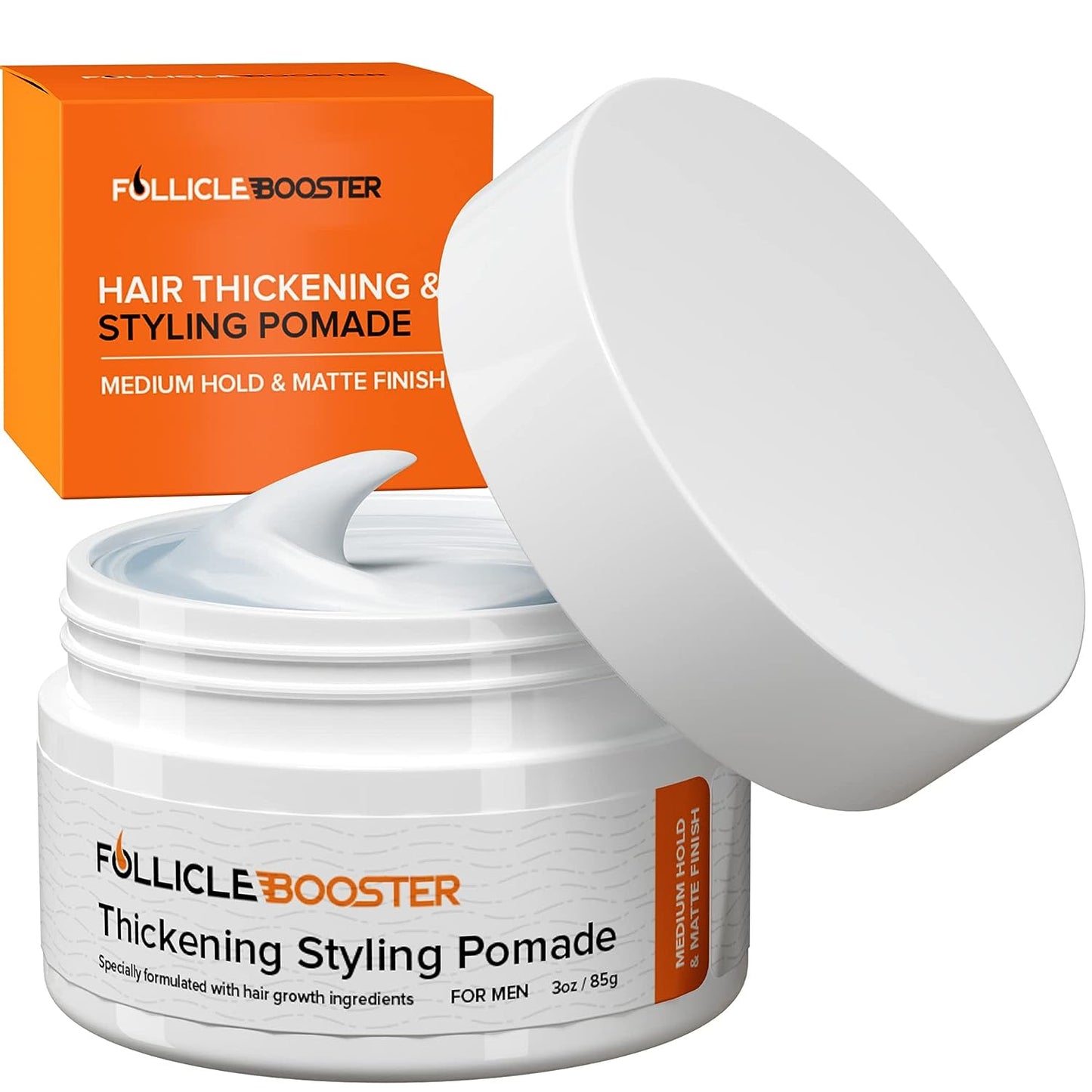 Hair Styling Thickening Pomade - Matte Medium Hold - Follicle Booster